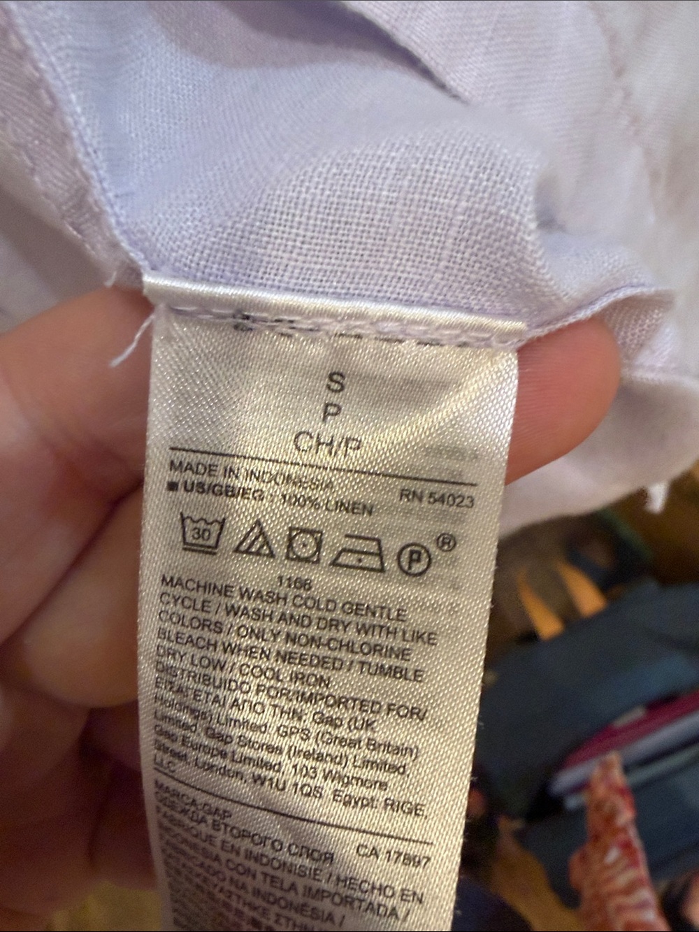 GAP lilac linen shirt - Picture 3 of 3